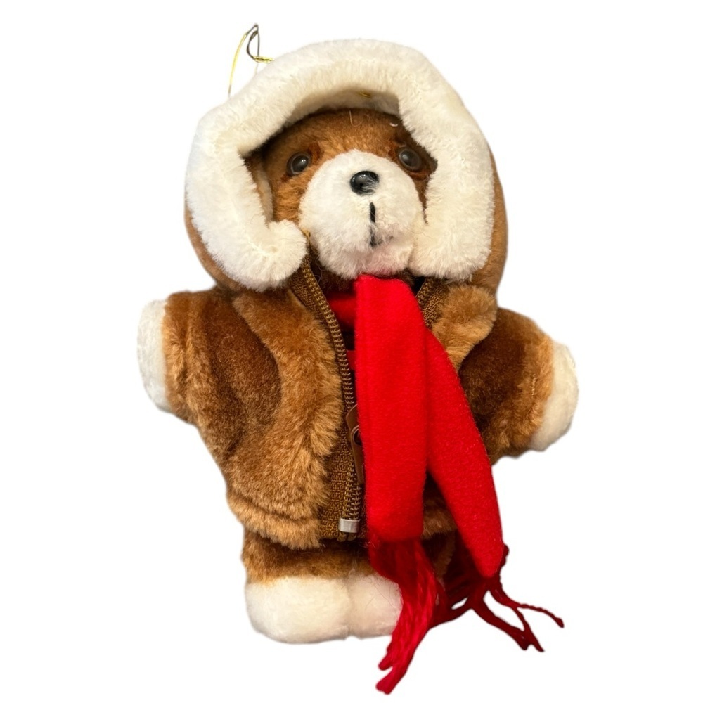 Vintage 1984 Avon Plush Puppy Christmas Tree Ornament‎ NIB